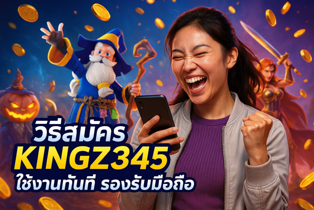 วิธีสมัคร KINGZ345 ใช้งานทันที รองรับมือถือ